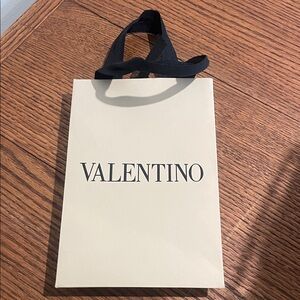 Valentino Beige Bag with Black Handles